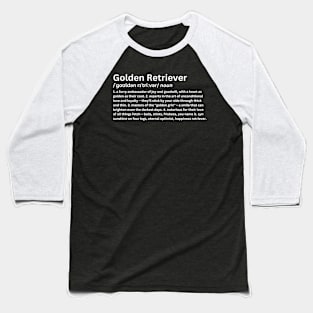 Golden Retriever dictionary for dog lovers Baseball T-Shirt